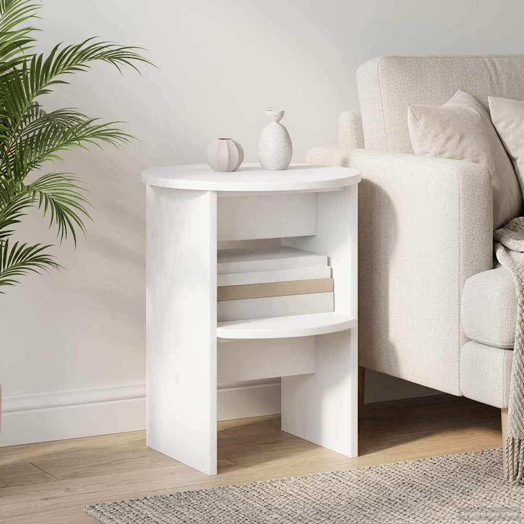 Vidaxl bijzetkast wit ø40 x 50 cm geconstrueerd hout