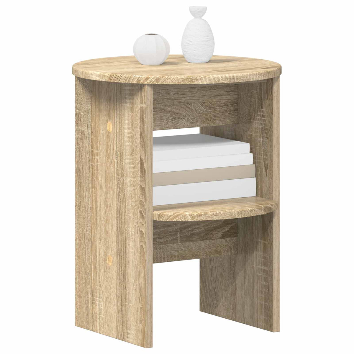 Vidaxl bijzetkast sonoma eiken ø40 x 50 cm geconstrueerd hout