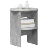 Vidaxl bijzetkast 2 st beton grijs ø40 x 50 cm geconstrueerd hout