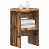 Vidaxl bijzetkast 2 st oudhout ø40 x 50 cm geconstrueerd hout