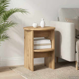 Vidaxl bijzetkast 2 st artisan eik ø40 x 50 cm geconstrueerd hout