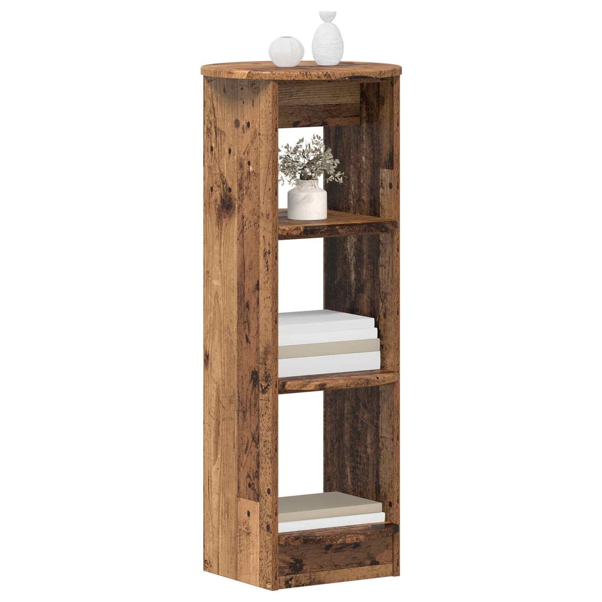 Vidaxl bijzetkast oudhout 40 x 40 x 100 cm geconstrueerd hout