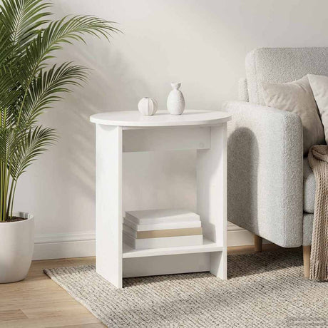 Vidaxl bijzettafel hoogglans wit 50 x 39,5 x 55 cm bewerkt hout