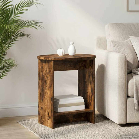 Vidaxl bijzettafel gerookt eiken 50 x 39,5 x 55 cm bewerkt hout