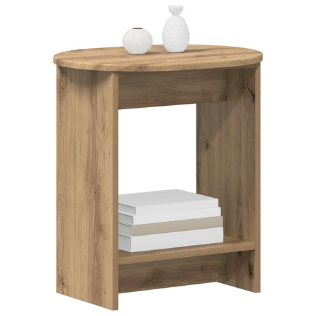 Vidaxl bijzettafel artisanaal eiken 50 x 39,5 x 55 cm bewerkt hout