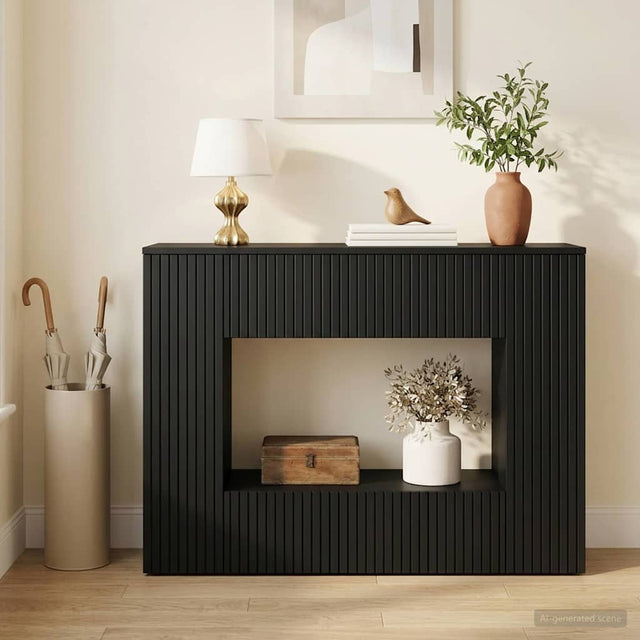 Vidaxl wandtafel zwart 101 x 29 x 74 cm geconstrueerd hout