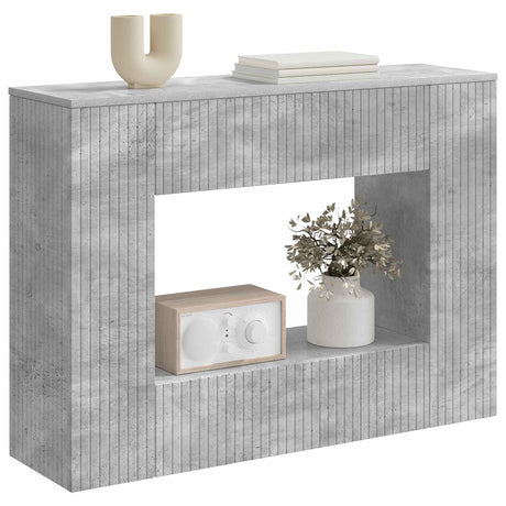 Vidaxl wandtafel beton grijs 101 x 29 x 74 cm geconstrueerd hout