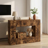 Vidaxl wandtafel gerookte eik 101 x 29 x 74 cm geconstrueerd hout