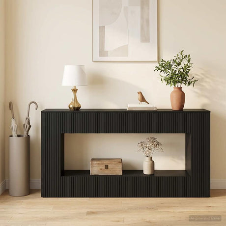 Vidaxl wandtafel zwart 155 x 29 x 74 cm geconstrueerd hout