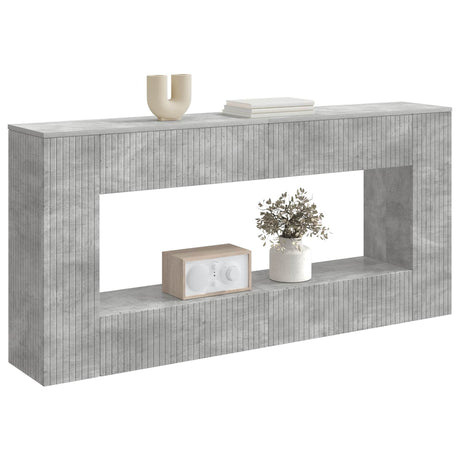 Vidaxl wandtafel beton grijs 155 x 29 x 74 cm geconstrueerd hout