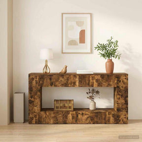 Vidaxl wandtafel gerookte eik 155 x 29 x 74 cm geconstrueerd hout
