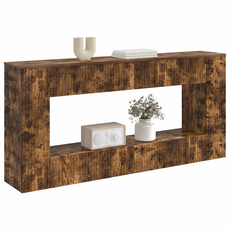 Vidaxl wandtafel gerookte eik 155 x 29 x 74 cm geconstrueerd hout