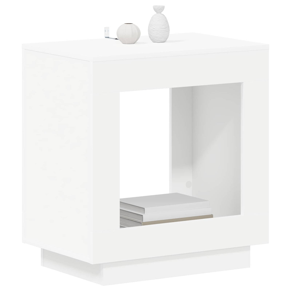 Vidaxl bijzettafel wit 60 x 40 x 65 cm bewerkt hout