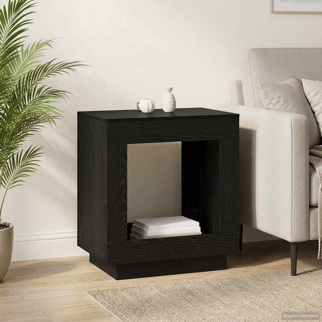 Vidaxl bijzettafel zwart eiken 60 x 40 x 65 cm bewerkt hout