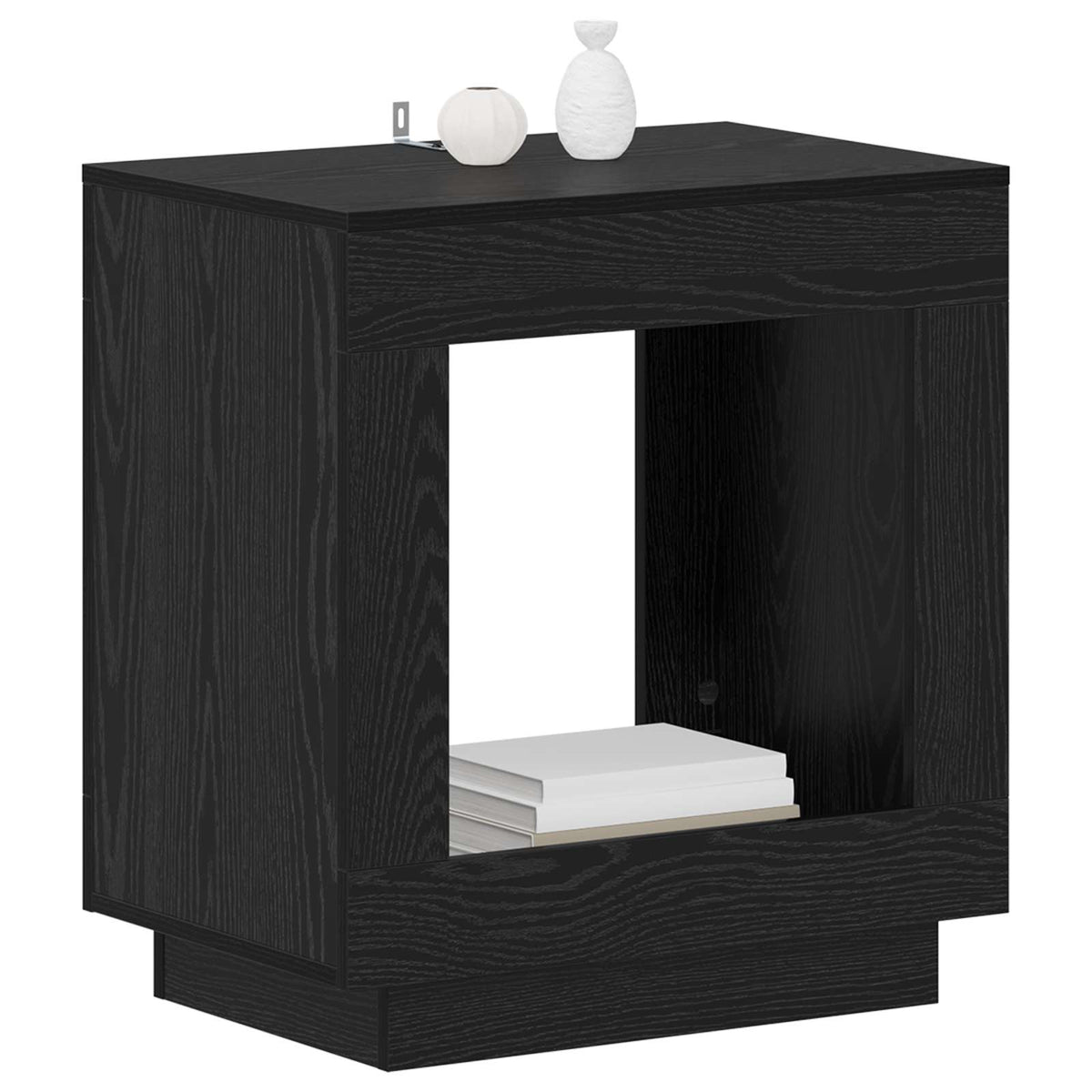 Vidaxl bijzettafel zwart eiken 60 x 40 x 65 cm bewerkt hout