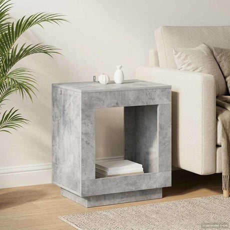 Vidaxl bijzettafel betongrijs 60 x 40 x 65 cm bewerkt hout
