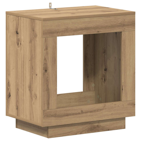 Vidaxl bijzettafel artisanaal eiken 60 x 40 x 65 cm bewerkt hout