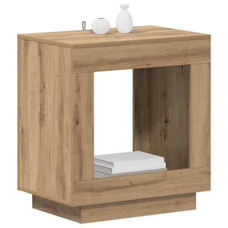 Vidaxl bijzettafel artisanaal eiken 60 x 40 x 65 cm bewerkt hout