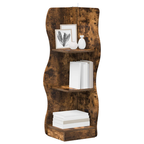 Vidaxl hoekplank gerookt eiken 34 x 33 x 102 cm bewerkt hout