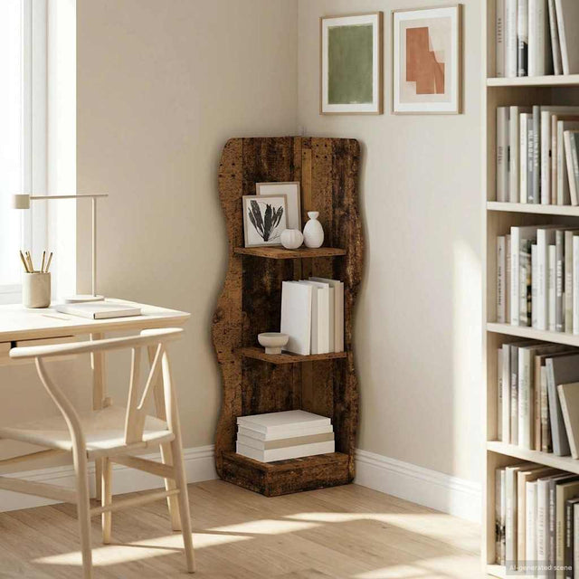 Vidaxl hoekplank oud hout 34 x 33 x 102 cm bewerkt hout