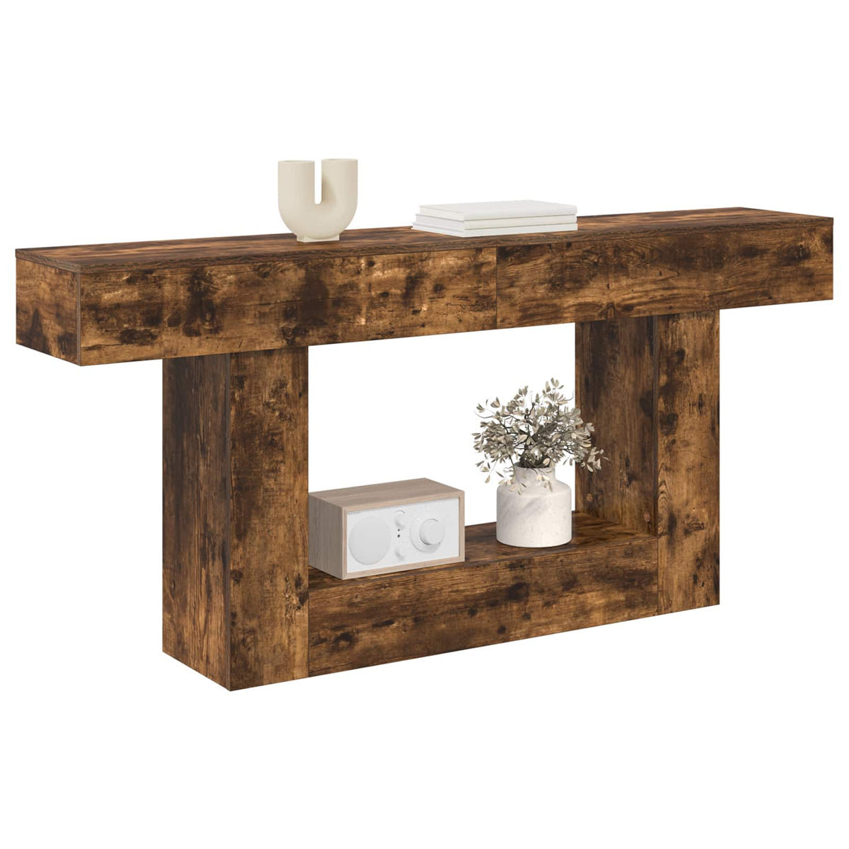 Vidaxl gerookte eik 160 x 30 x 74 cm