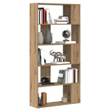 Vidaxl boekenkast 80 x 24 x 159 cm bewerkt hout artisan eiken