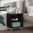 Vidaxl bed kast zwart eiken 40 x 30 x 50 cm bewerkt hout