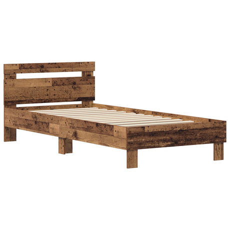 Vidaxl bedframe oudhout 98.5 x 200 cm bewerkt hout