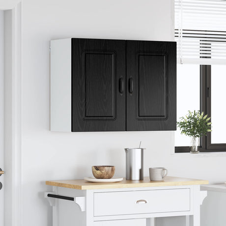 Vidaxl vaatwasserpaneel kalmar zwart eiken 80 x 31 x 60 cm