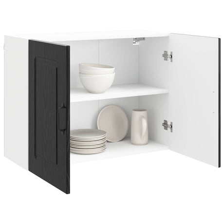 Vidaxl vaatwasserpaneel kalmar zwart eiken 80 x 31 x 60 cm