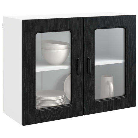 Vidaxl vaatwasserpaneel kalmar zwart eiken 80 x 31 x 60 cm