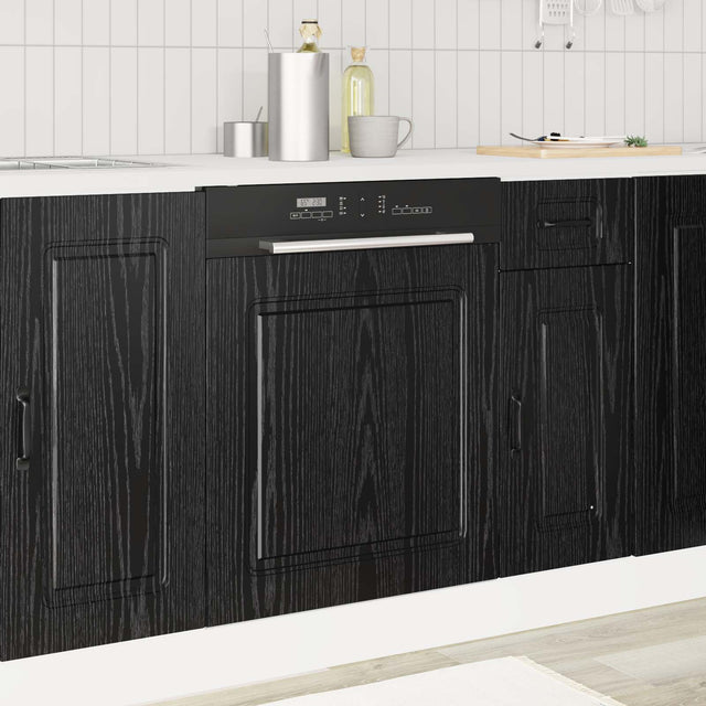 Vidaxl vaatwasserpaneel kalmar zwart eiken 60 x 1,5 x 57 cm