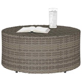 Vidaxl salontafel voor buiten grijs ø 68 x 30 cm polyrotan