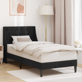 Vidaxl bedframe met hoofdeinde zwart 90 x 190 cm fluweel