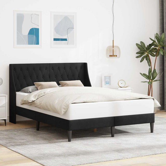 Vidaxl bedframe met hoofdeinde zwart 120 x 200 cm fluweel