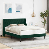 Vidaxl bedframe met hoofdeinde donkergroen 140 x 190 cm fluweel