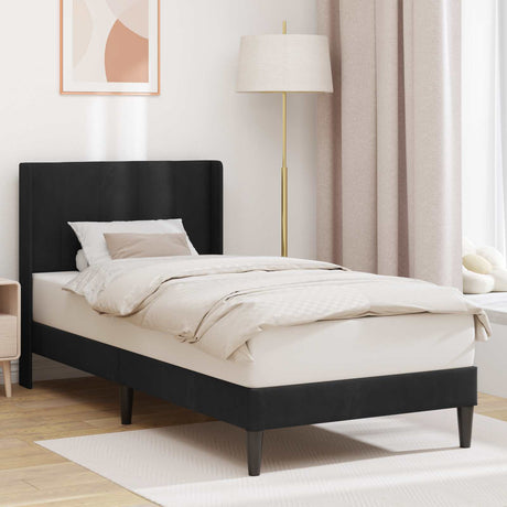 Vidaxl bedframe met hoofdeinde zwart 100 x 200 cm fluweel