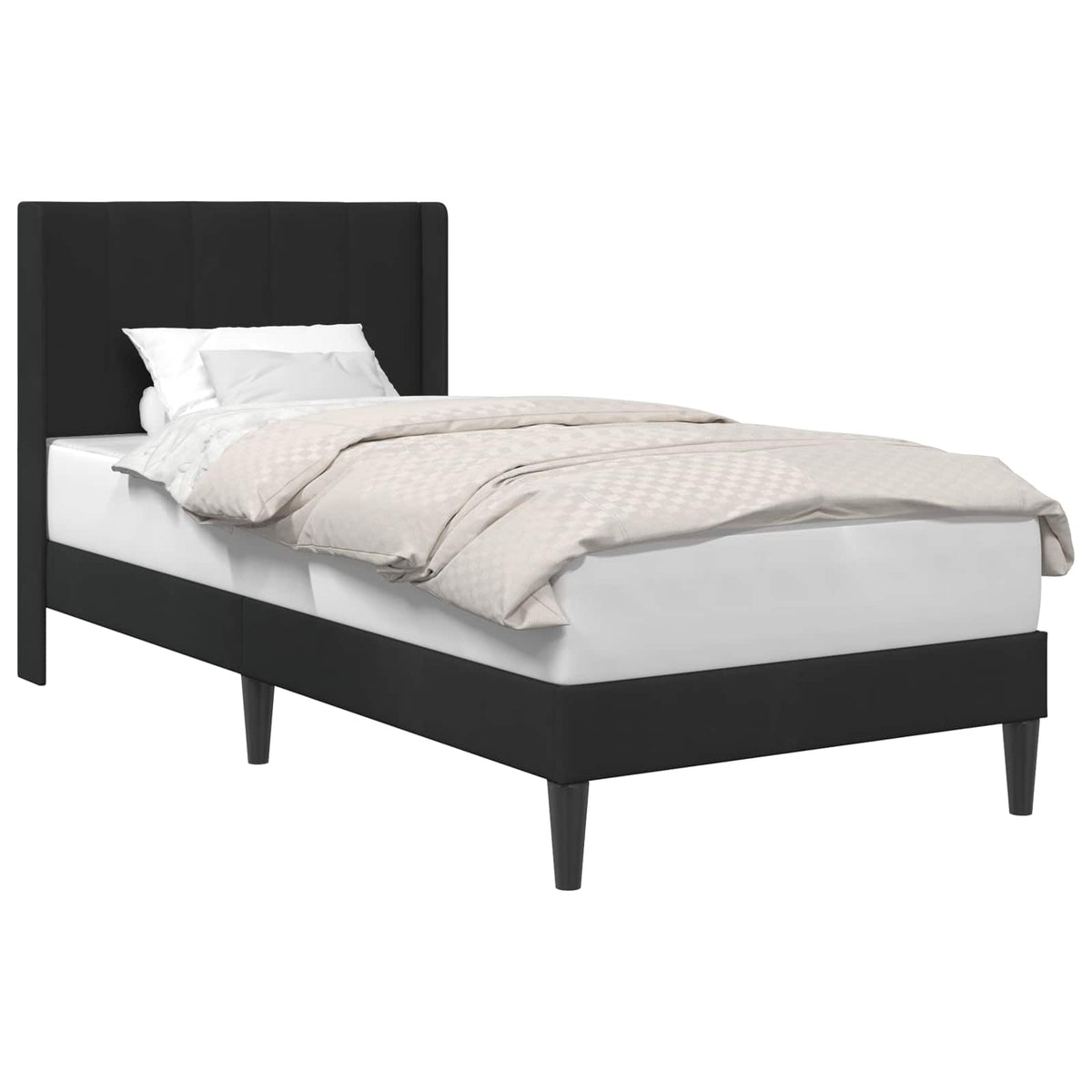 Vidaxl bedframe met hoofdeinde zwart 100 x 200 cm fluweel