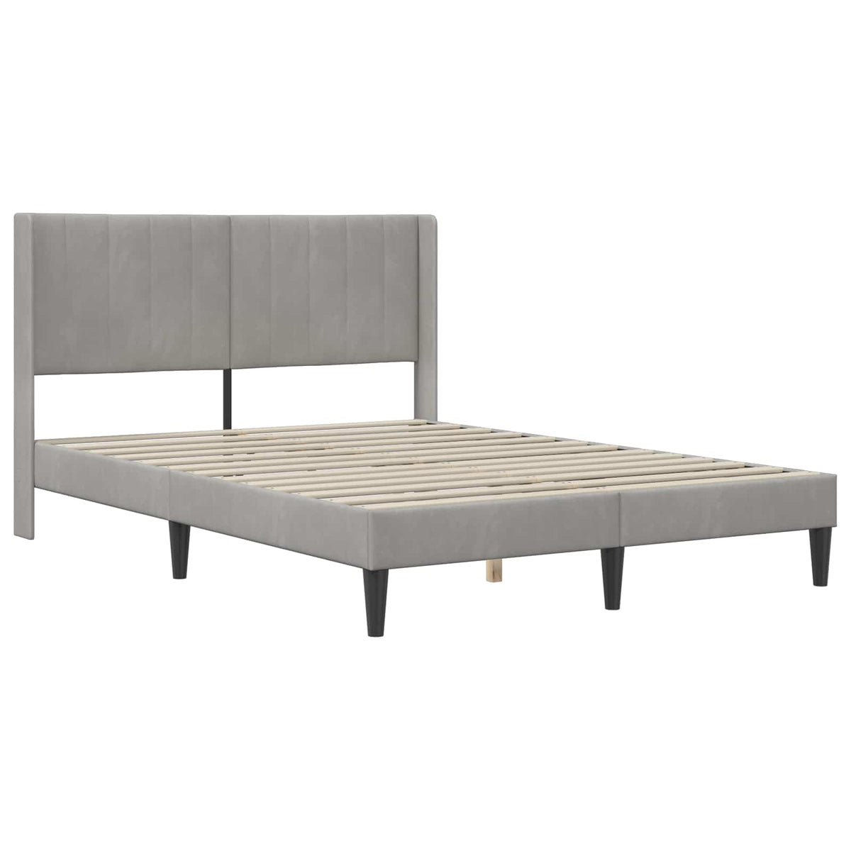 Vidaxl bedframe met hoofdeinde lichtgrijs 120 x 200 cm fluweel
