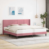 Vidaxl bedframe met hoofdeinde roze 180 x 200 cm fluweel