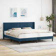Vidaxl bedframe met hoofdeinde blauw 200 x 200 cm fluweel