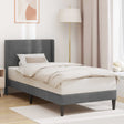 Vidaxl bedframe met hoofdeinde donkergrijs 100 x 190 cm fluweel