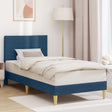 Vidaxl bedframe met hoofdeinde blauw 80 x 200 cm stof