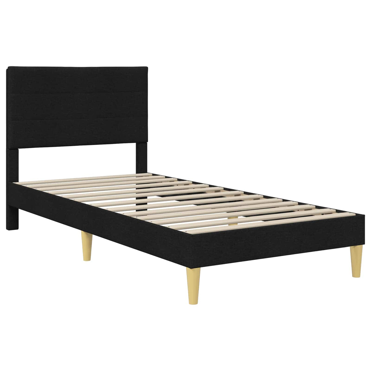 Vidaxl bedframe met hoofdeinde zwart 100 x 200 cm stof
