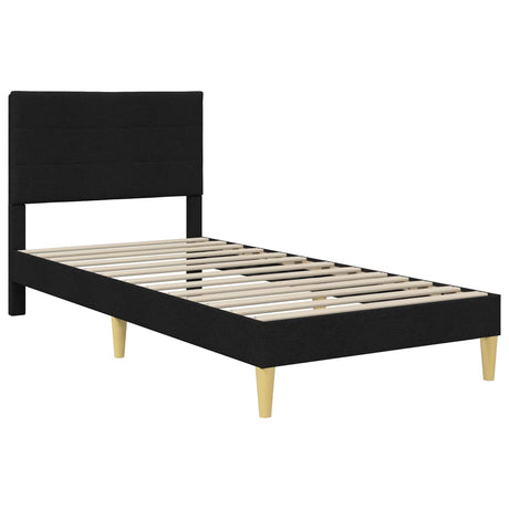 Vidaxl bedframe met hoofdeinde zwart 100 x 200 cm stof