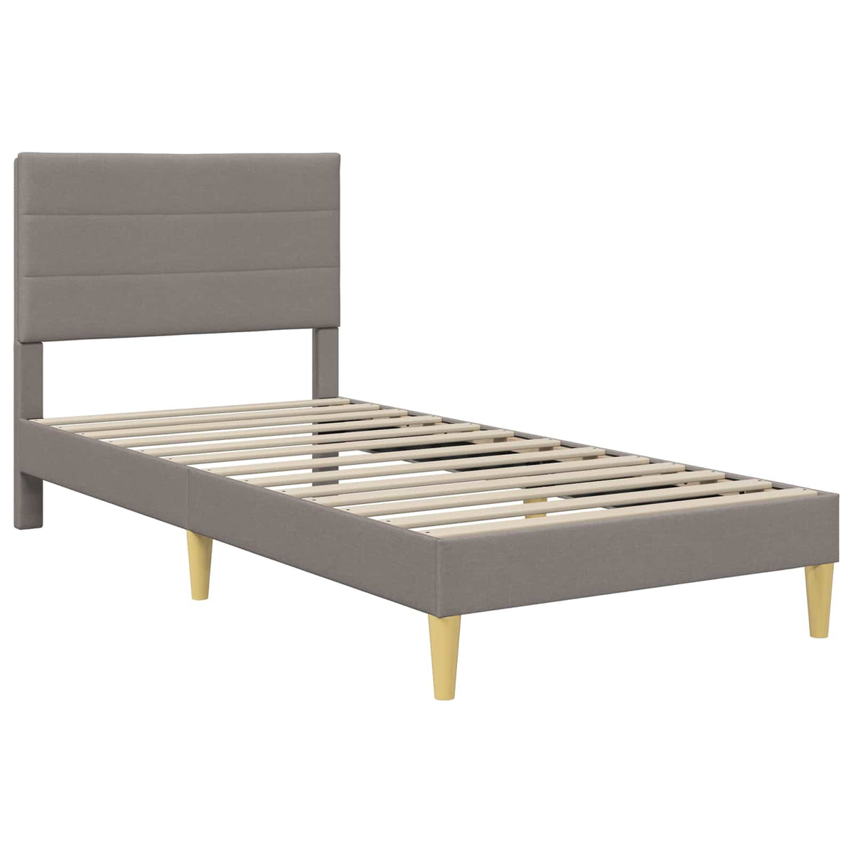 Vidaxl bedframe met hoofdeinde taupe 100 x 200 cm stof
