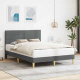 Vidaxl bedframe met hoofdeinde donkergrijs 120 x 190 cm stof