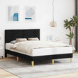 Vidaxl bedframe met hoofdeinde zwart 120 x 190 cm stof