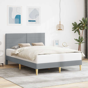 Vidaxl bedframe met hoofdeinde lichtgrijs 120 x 200 cm stof