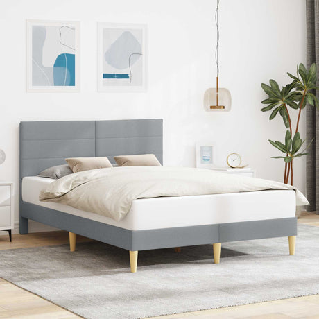 Vidaxl bedframe met hoofdeinde lichtgrijs 120 x 200 cm stof